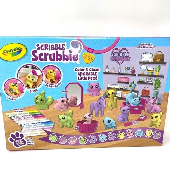 Crayola Scribble Scrubbie Pets Beauty Shop Drawing and Coloring Kit - Picture 5 of 6